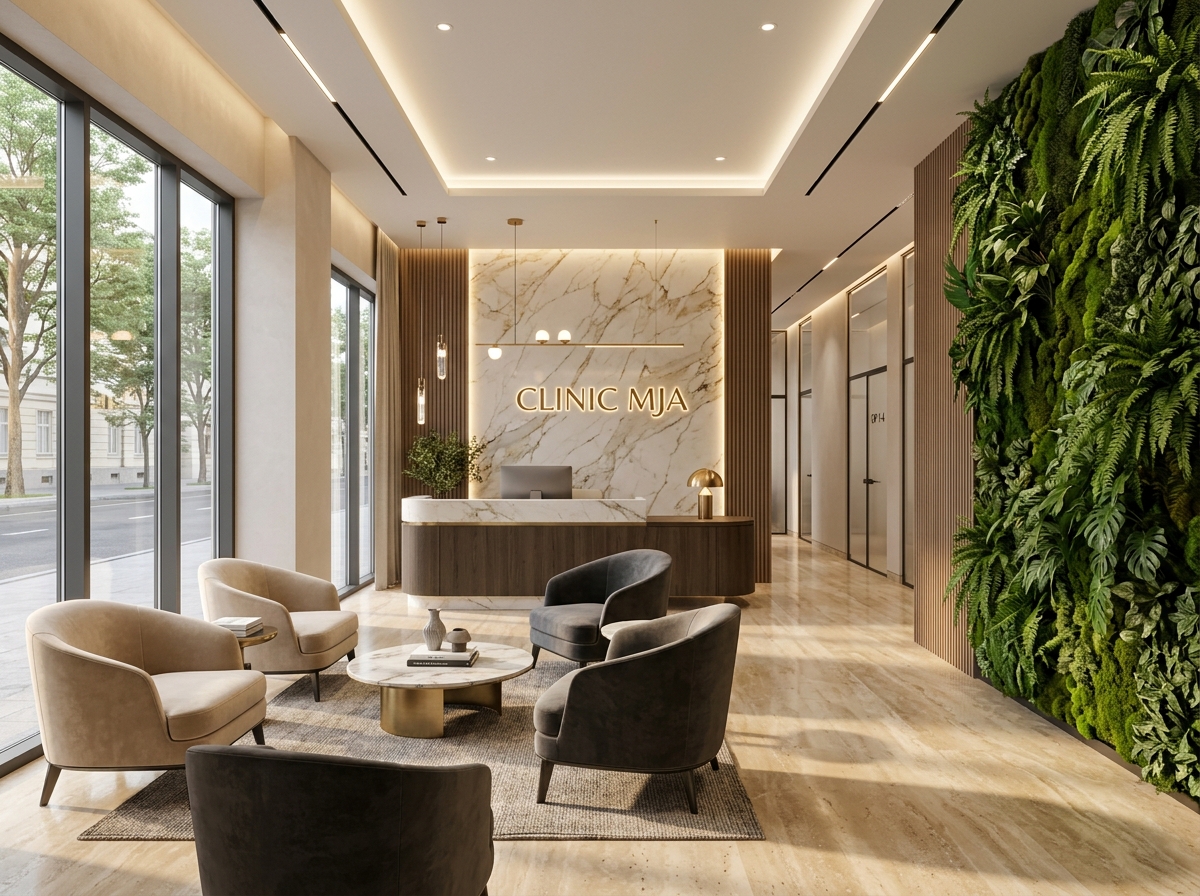 Clinic MJA Lüks Karşılama ve Bekleme Alanı